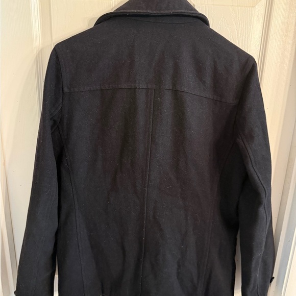 GAP Men's Classic Black Peacoat Wool Blend SZ. Medium - Picture 3 of 6